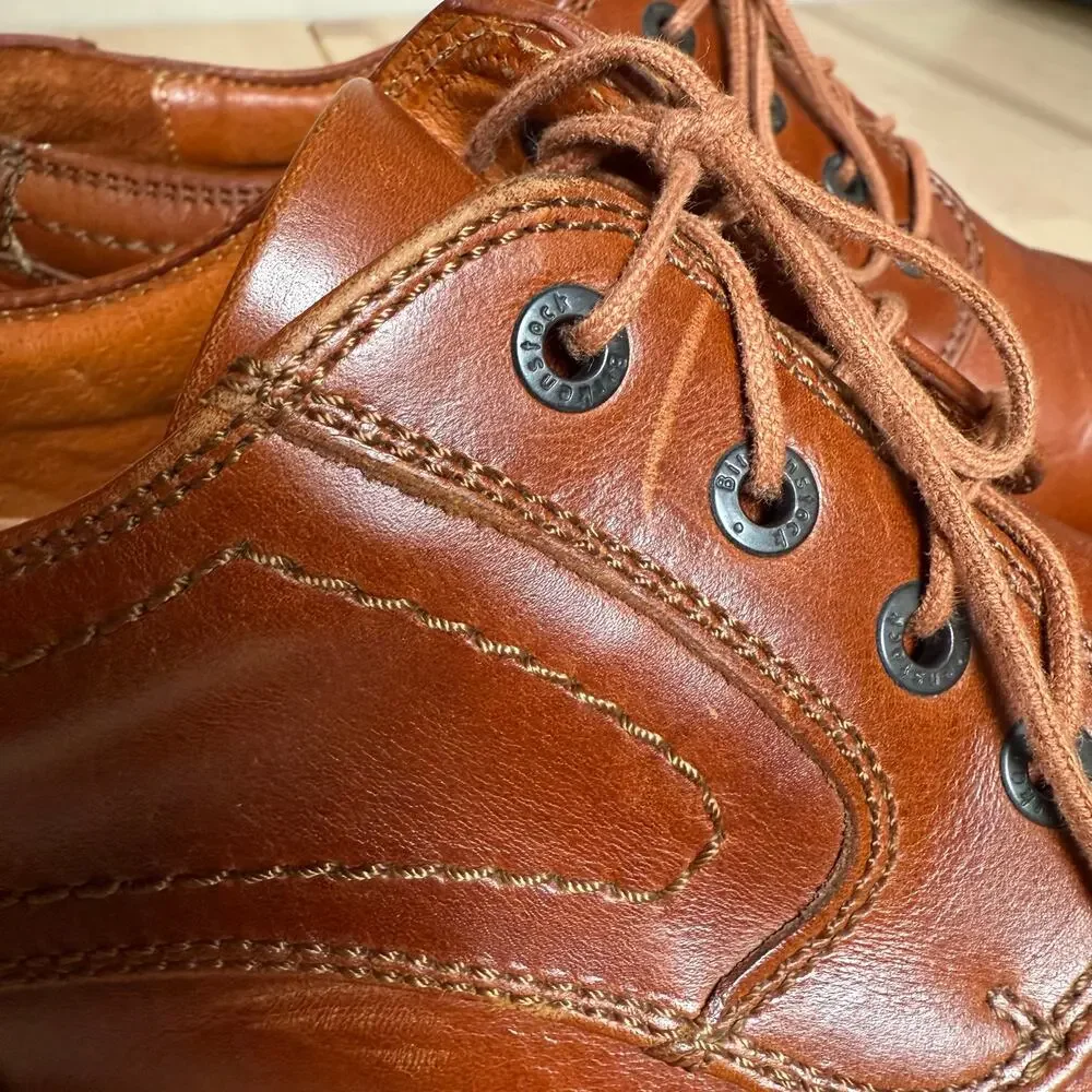 Footprint Birkenstocks Men’s Cognac Leather Lace Up Oxford Casual Shoes EU- 44‎